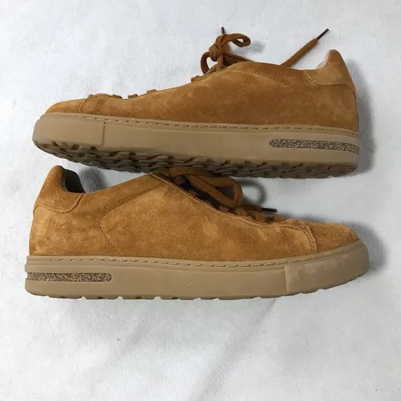 Birkenstock bend low size 40 tan suede lace up sneakers shoes cork footbed
