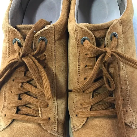 Birkenstock bend low size 40 tan suede lace up sneakers shoes cork footbed