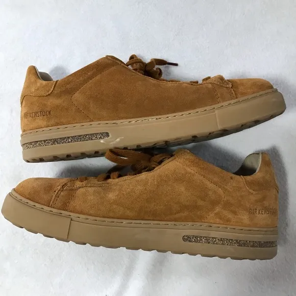 Birkenstock bend low size 40 tan suede lace up sneakers shoes cork footbed