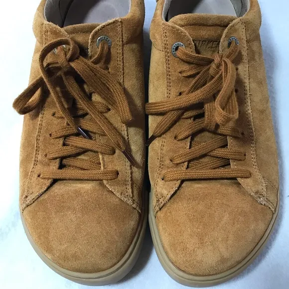 Birkenstock bend low size 40 tan suede lace up sneakers shoes cork footbed