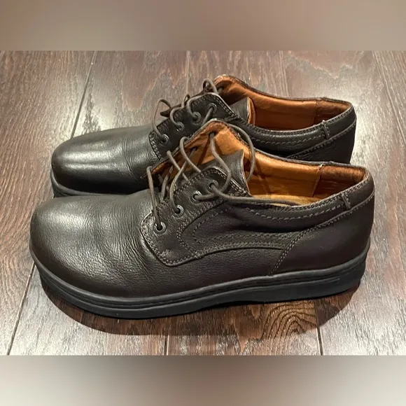 Birkenstock Mens Oxford Shoes EUR 43 US 10 Brown Leather Lace Up Comfort