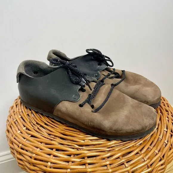 Birkenstock Montana Brown Natural Leather Men Comfort Shoes EU 39 L 8 M 6 Black