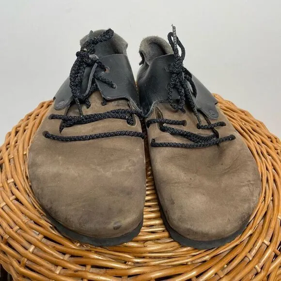 Birkenstock Montana Brown Natural Leather Men Comfort Shoes EU 39 L 8 M 6 Black