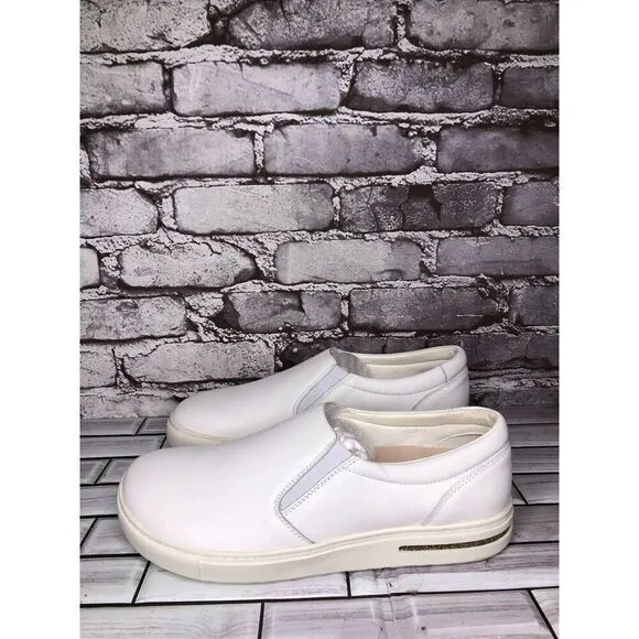 Birkenstock Oswego White Leather Slip On Casual Loafers Shoes Women 42EU/11M US