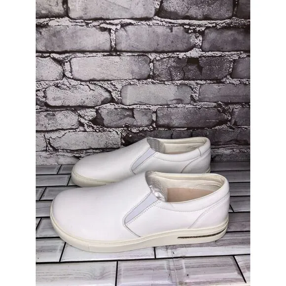Birkenstock Oswego White Leather Slip On Casual Loafers Shoes Women 42EU/11M US