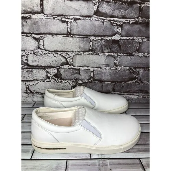 Birkenstock Oswego White Leather Slip On Casual Loafers Shoes Women 42EU/11M US