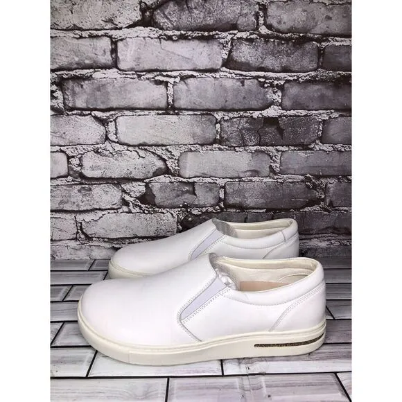 Birkenstock Oswego White Leather Slip On Casual Loafers Shoes Women 42EU/11M US