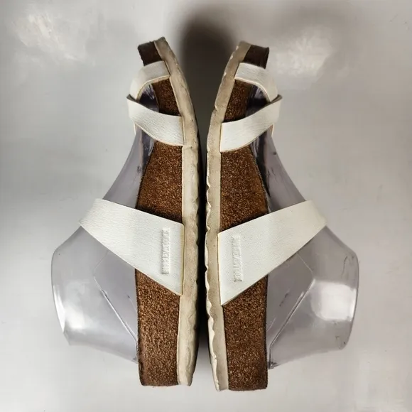 BIRKENSTOCK Women's Mayari Birko-Flor Sandal 7.5 White Leather Comfort Shoes