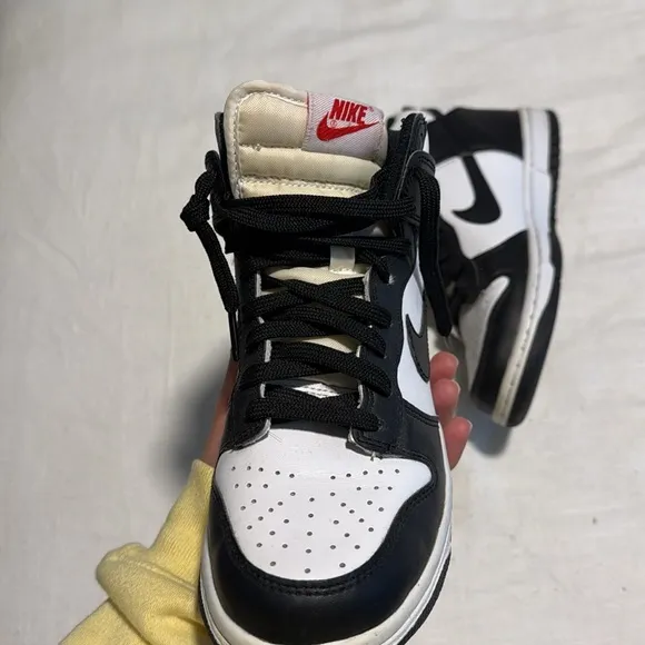 Black and White High-Top Nike Dunks Sneakers
