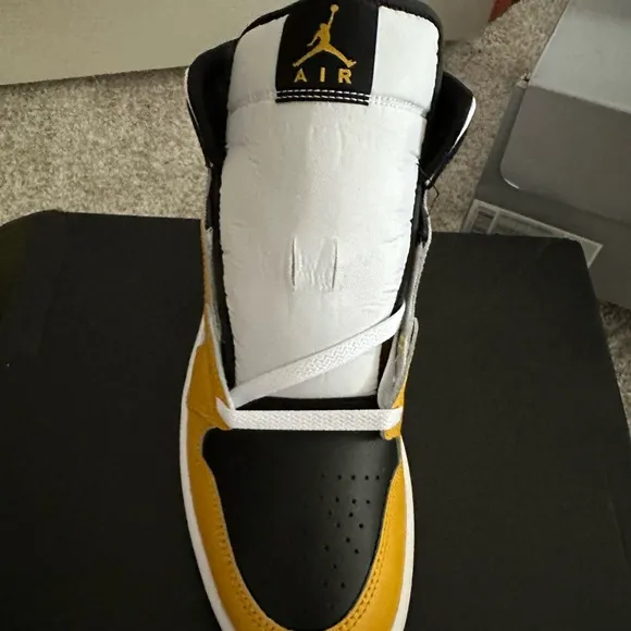 Black and Yellow High-Top Sneakers