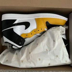 Black and Yellow High-Top Sneakers