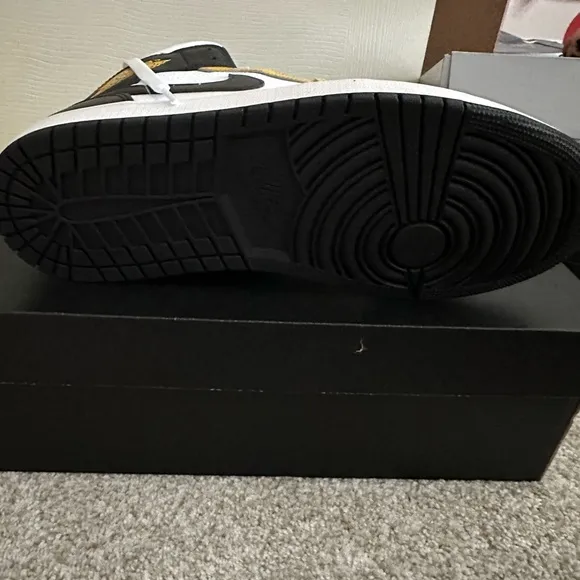 Black and Yellow High-Top Sneakers