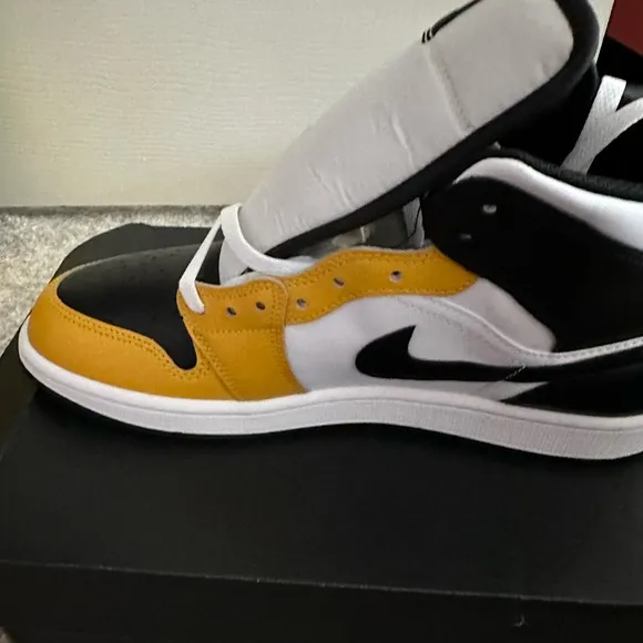 Black and Yellow High-Top Sneakers
