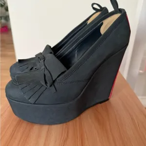 Black Fleece Thom Browne x Brooks Brothers Mod Blue Suede Leather Wedge Loafers