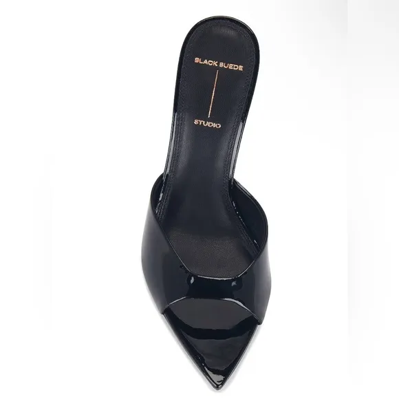 BLACK SUEDE STUDIO | NIB Brea High Heel Mule Black Patent