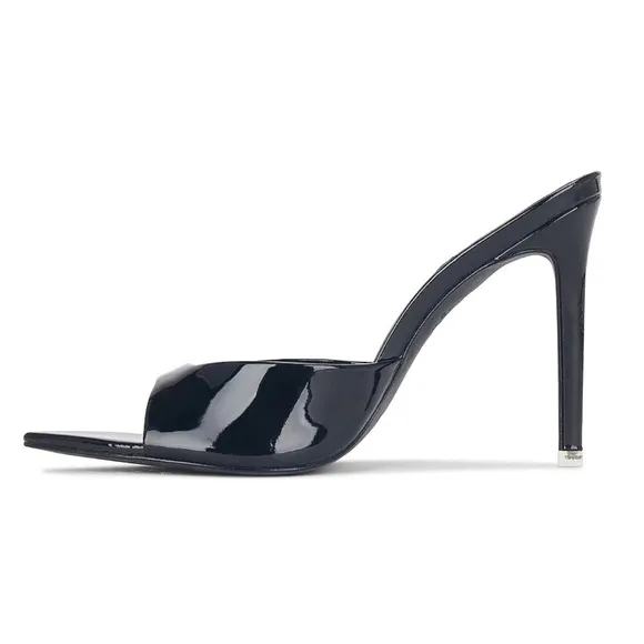 BLACK SUEDE STUDIO | NIB Brea High Heel Mule Black Patent