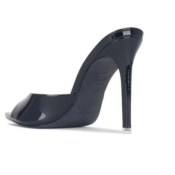 BLACK SUEDE STUDIO | NIB Brea High Heel Mule Black Patent