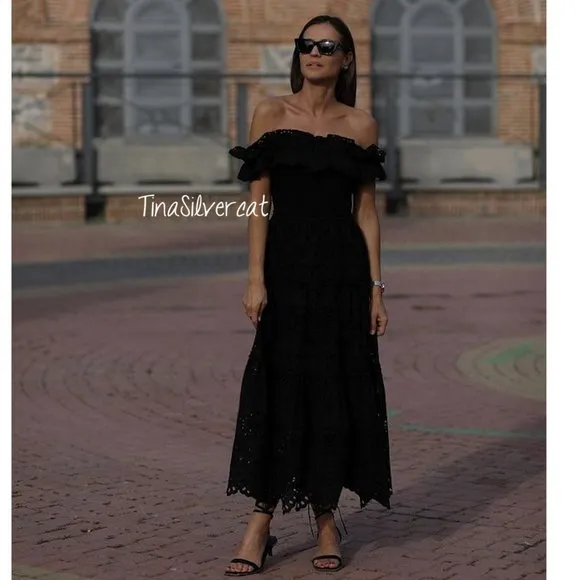 BLOGGER'S FAVE! Zara Embroidered Midi Dress NWT