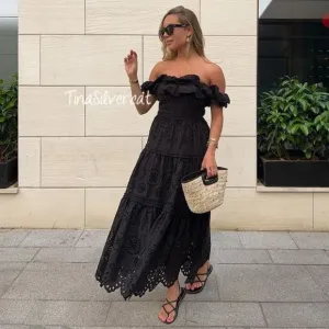 BLOGGER'S FAVE! Zara Embroidered Midi Dress NWT