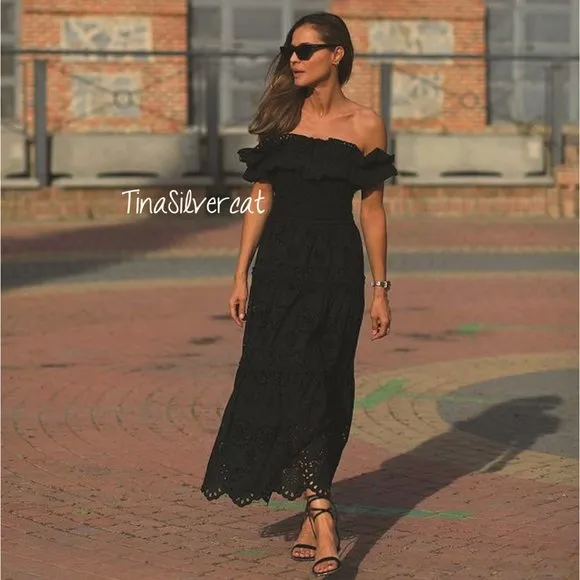 BLOGGER'S FAVE! Zara Embroidered Midi Dress NWT