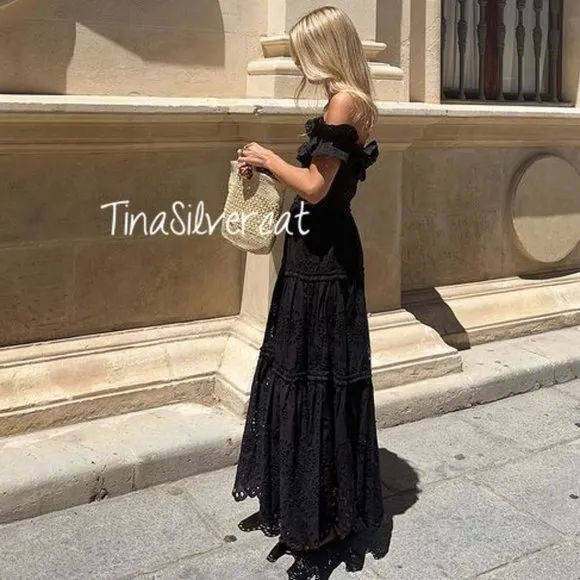BLOGGER'S FAVE! Zara Embroidered Midi Dress NWT