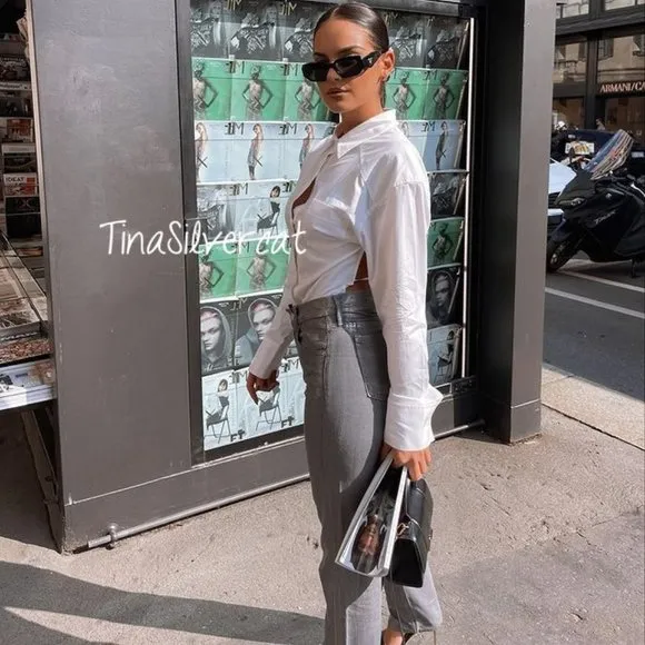 BLOGGER'S FAVE! Zara Metallic Slim Jeans NWT