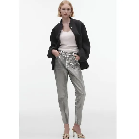BLOGGER'S FAVE! Zara Metallic Slim Jeans NWT