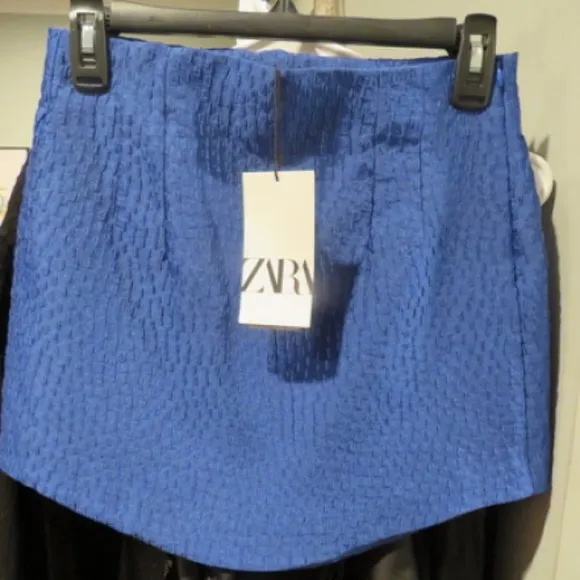 BLOGGER'S FAVE! Zara Mini Skirt Blue NWT