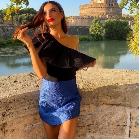 BLOGGER'S FAVE! Zara Mini Skirt Blue NWT