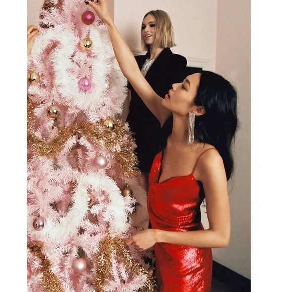 BLOGGER'S FAVE! Zara Red Sequin Mini Dress Sz M NWT