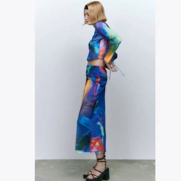 BLOGGER'S FAVE! Zara Set Tulle Skirt And Matching Top NWT