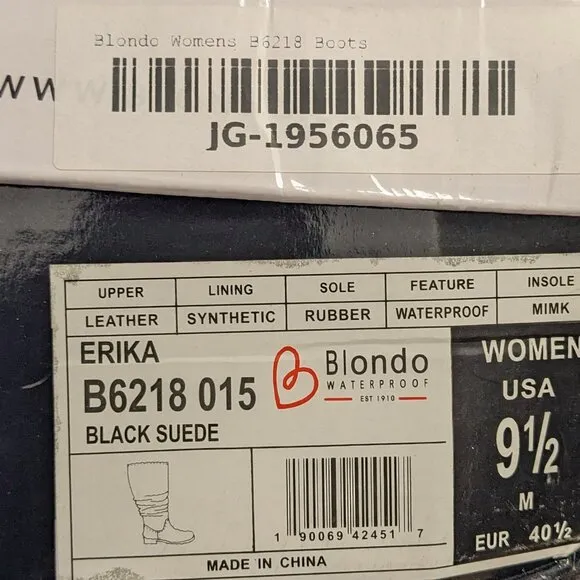 Blondo Erika Knee High Boots, Black Suede, Women's 9.5 M