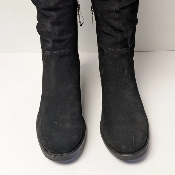 Blondo Erika Knee High Boots, Black Suede, Women's 9.5 M
