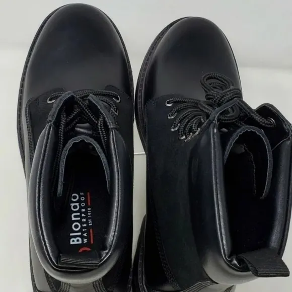 Blondo Men's Waterproof Ankle Boots Black  Lace Up B1172 014  New Multi Sizes
