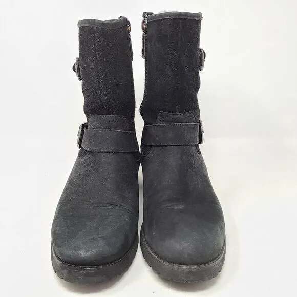 BLONDO Black Moto Nubuck Boots Waterproof 7M