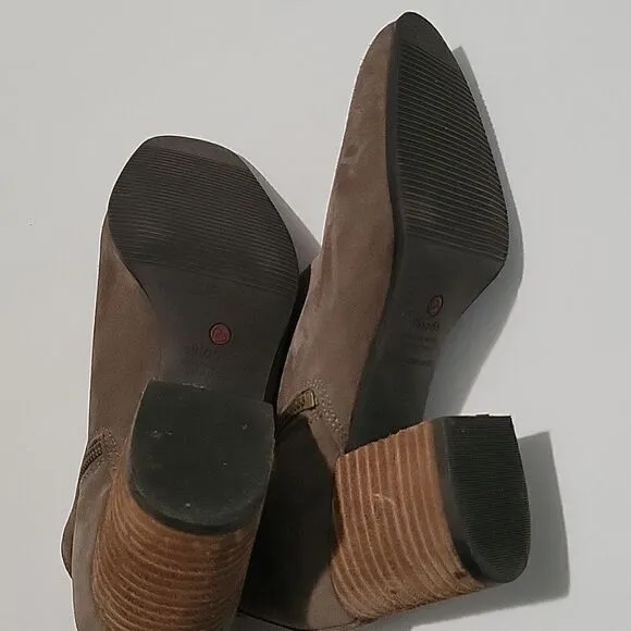 Blondo Stacked Block Heel Suede Boots