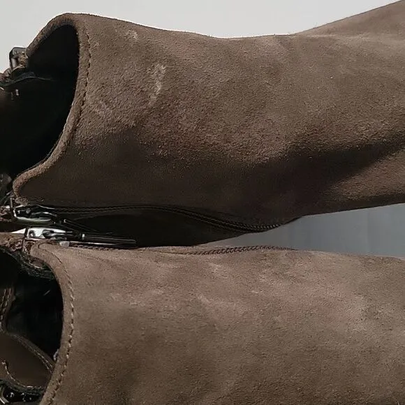 Blondo Stacked Block Heel Suede Boots