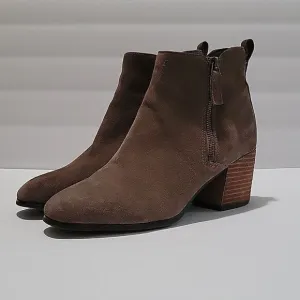 Blondo Stacked Block Heel Suede Boots