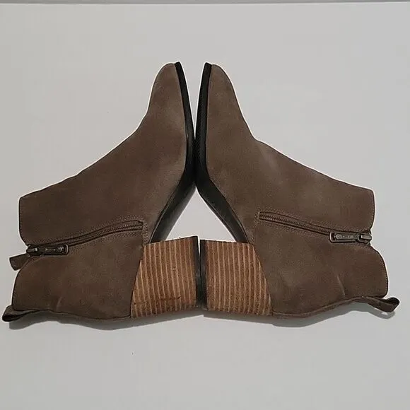 Blondo Stacked Block Heel Suede Boots