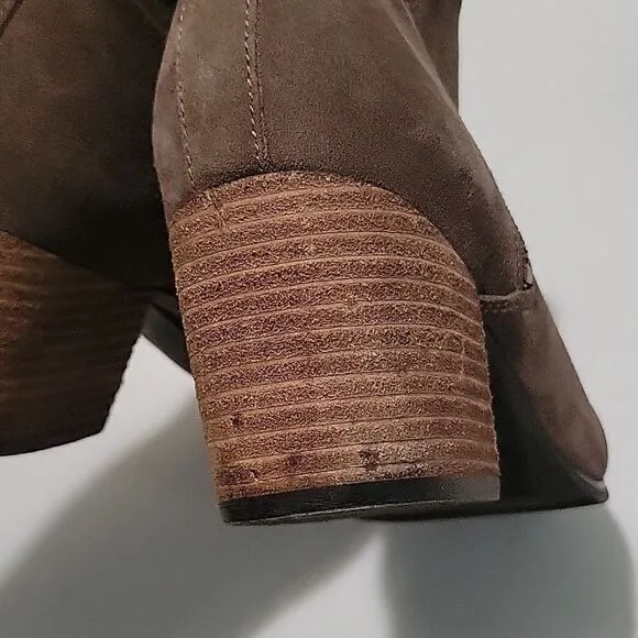 Blondo Stacked Block Heel Suede Boots