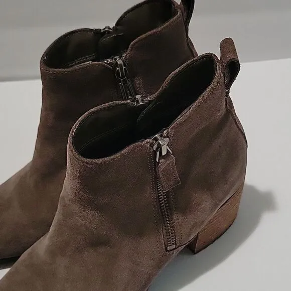 Blondo Stacked Block Heel Suede Boots