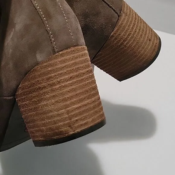 Blondo Stacked Block Heel Suede Boots