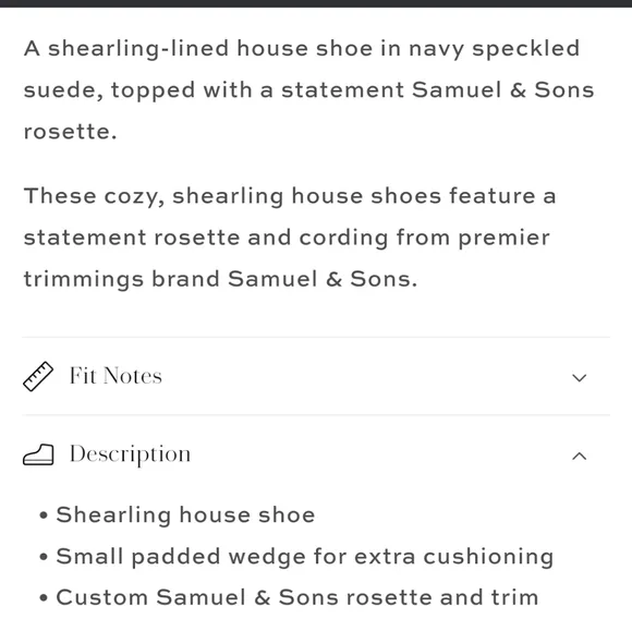 BNIB Sz 37 Sarah Flint navy slippers