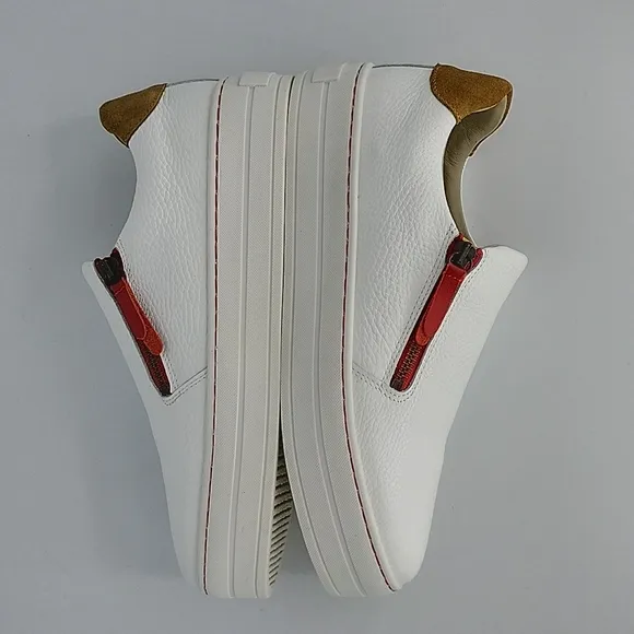 Boden Zip Flatform Platform Sneakers White Leather EU 40 US 8.5