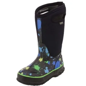 Bogs Black Paint Splatter Winter Boots, Size 9