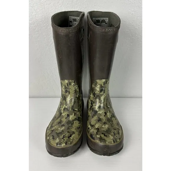 BOGS Kids Classic Digital Camo Waterproof Winter Rain Snow Boots ~ Size 3