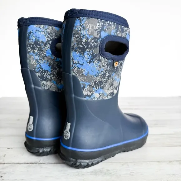 BOGS Kids Grasp Micro Camo Rain Snow Boots Insulated Waterproof Size 1 Youth