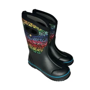 Bogs Rainbow Dots Print Waterproof Boots Size 3