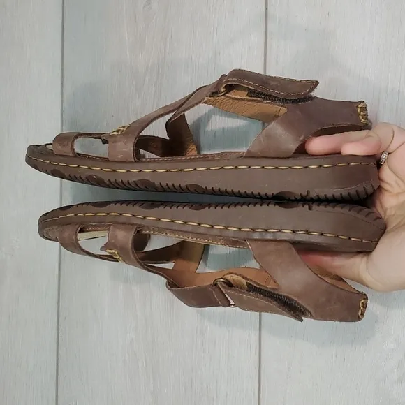 Born Women Comfort Leather Sandals Slide Flats shoes sz 7