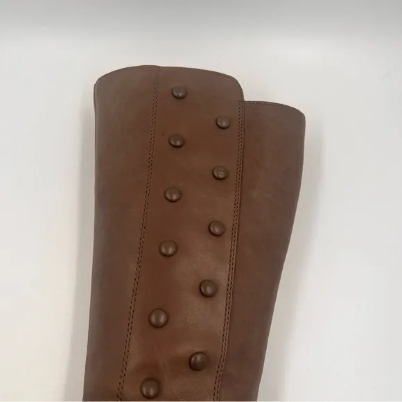 Born Women’s Martika Leather Studded Riding Boots Cosmic Brown Size 7